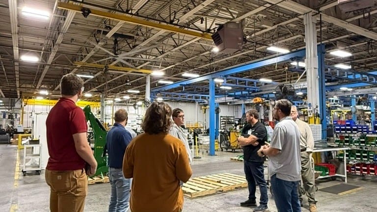 Members of the Wisconsin AME touring Lean Manufacturing processes at Amerequip